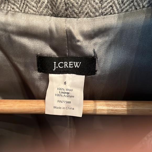 J. Crew Gray Ruffle Blazer - Picture 3 of 8